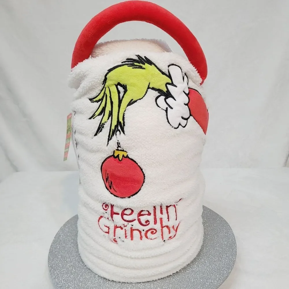 Snowpinions Grinch Feelin Grinchy Throw Blanket Dr Seuss Portable 60 x 45 New